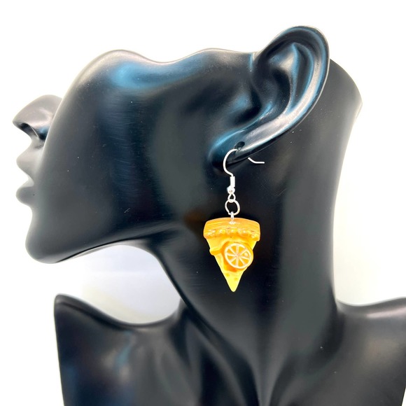 Pie Earrings - Fruit Earrings - Orange Pie - Bakery Earrings - Gifts For Bakers - Picture 8 of 10